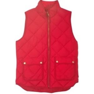 J.Crew Puffer quilted Vest in Red